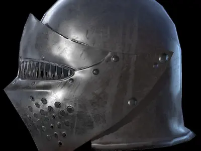 Knight helmet Low-poly 3D model purchase