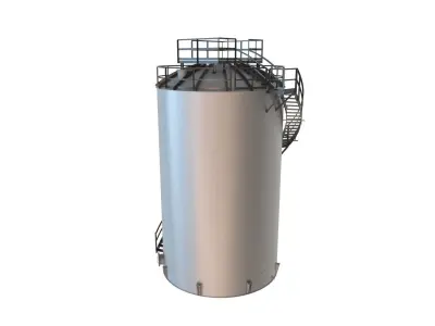 Silo tank industrial 3d model 3D model