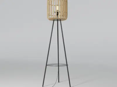 Floor standing scandinavian lamp 3D model