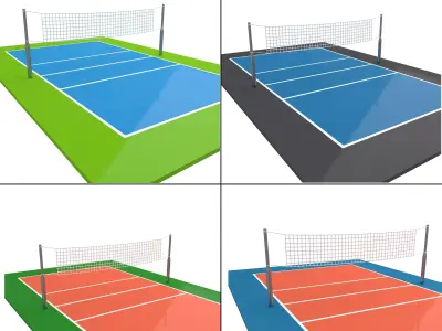 Volleyball Court Collection 3D model