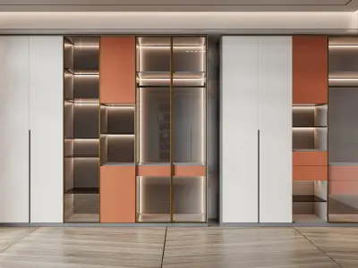 Dressing room  Wardrobe closet full Scene 3D model buy