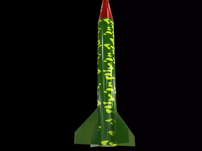 3D Missile Free 3D model