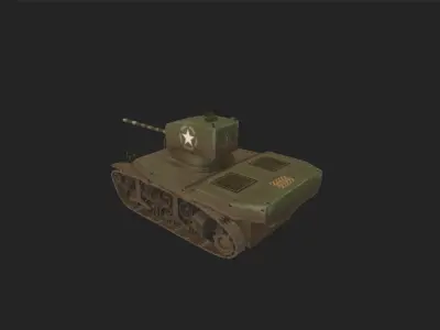 WW2 concept mini tank Low-poly 3D model