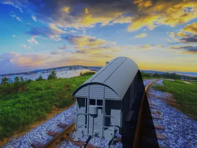 Boxcar Wagon 3D model