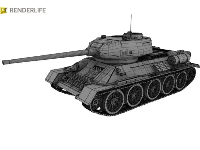 T34 Soviet Tank 3D model