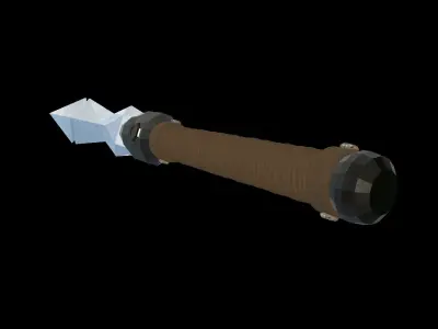 Low Poly Tactical Dagger Knife 3D Model Free low-poly 3D model
