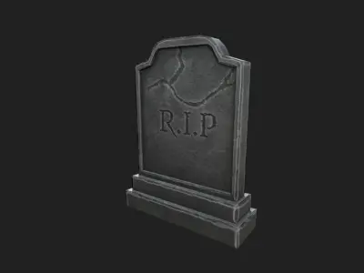 Gravestone Low-poly 3D model purchase