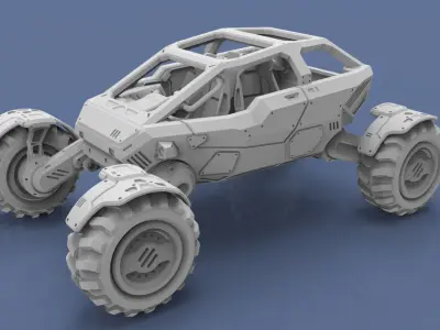 KV-Vehicle-001 space vehicle Free 3D print model