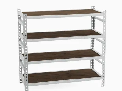 Metal Shelf Set 3D model