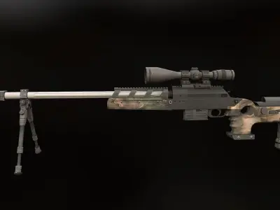 TPG-1 sniper rifle Low-poly 3D model