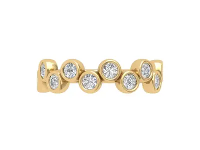 Solitair Wedding  Ring 3D print model