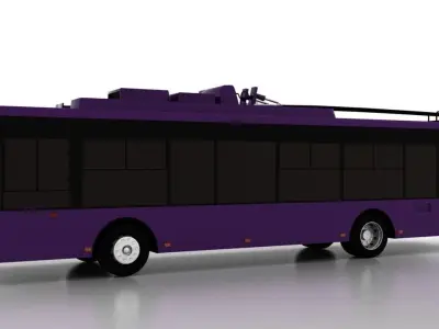 Trolleybus Bogdan T70120 Low Low-poly 3D model