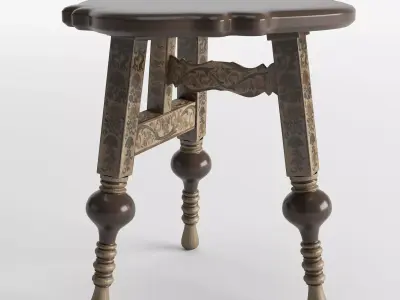 Vintage stool 3D model