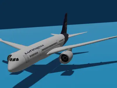 Boeing 787-9 Lufthansa 3D model  3D model