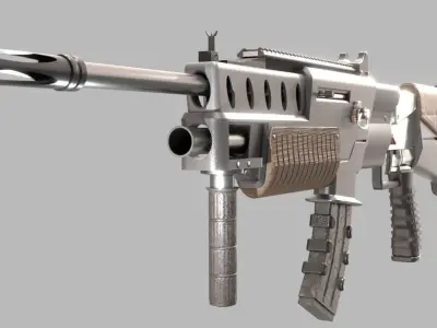 Assault Rifle 3D model 5