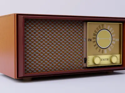 Vintage radio m730 Low-poly 3D model