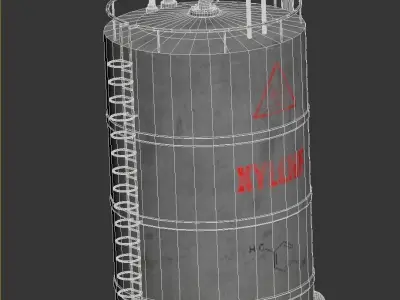 Industrial xylene storage tank 3D model