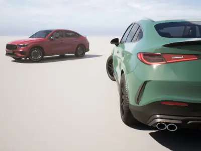 Coupe SUV - Mercedes GLC Coupe -Game Ready Vehicle Low-poly 3D model