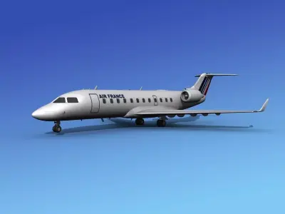 Canadair CRJ200 Air France 3D model