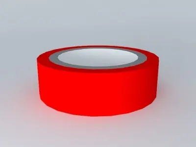 Red Isolation Tape Free 3D model