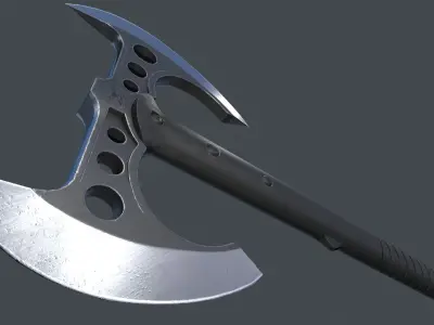 Tomahawk M48 Double Bladed Low-poly 3D model