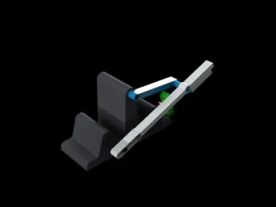 Slide mechanism and levers knife Free 3D model