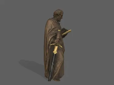 Old Man Statue Low-poly 3D model shop