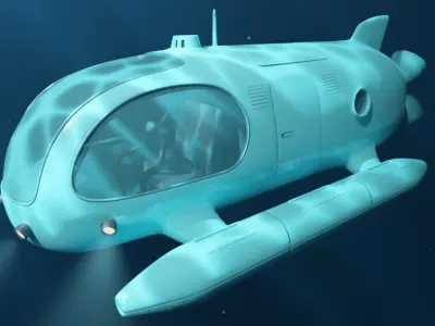 Personal Submersible Free low-poly 3D model