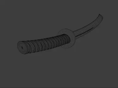 Katana samurai sword 3D model order