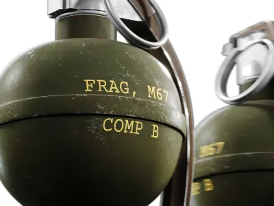 Grenade M67 3D model purchase