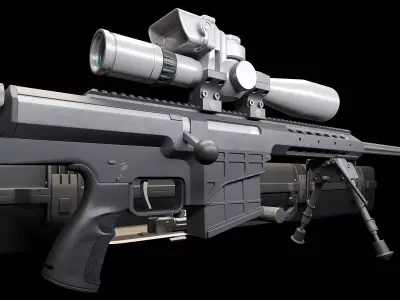 Sniper Rifle 3D model 24