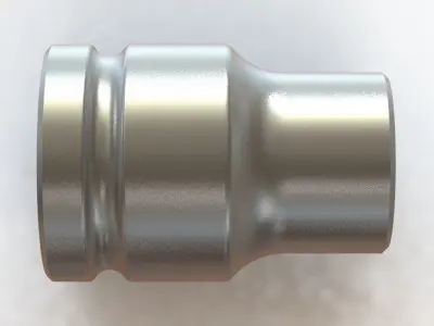 Soquete Curto 10 mm x 3-8 pol Short Socket 3D model