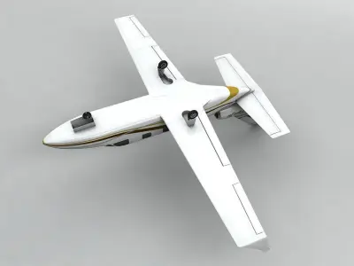 Piper Jet Aircraft Low-poly 3D model