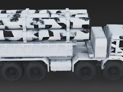 Realistic Heavy Rocket Launcher System 3D Model Low-poly 3D model