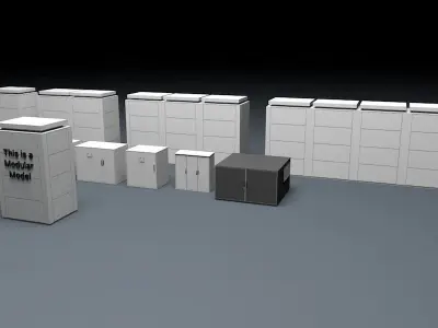 NAS Battery Package Low-poly 3D model