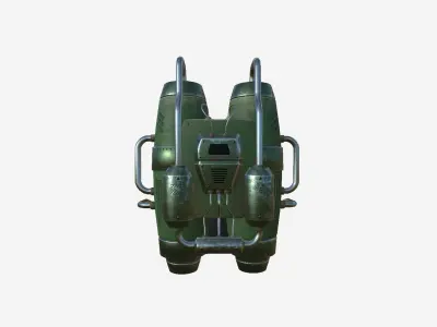 Jetpack A10 Green - SciFi Character Design Low-poly 3D model