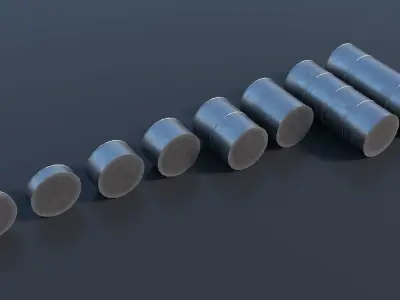 Modular Ventilation Pipes PBR Low-poly 3D model