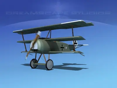 Fokker DR-1 Triplane V11 3D model