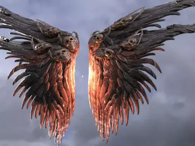 Dark Death Scythe Wings 3 3D model