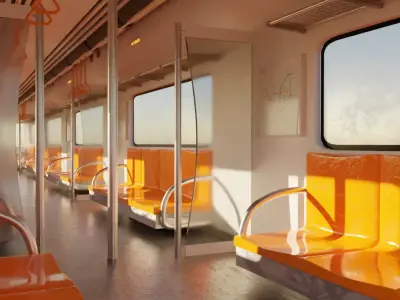 Blender Metro interior 3D model