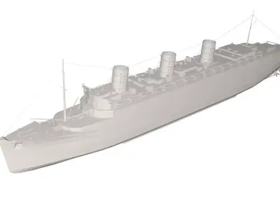 Military Ship 3D model get