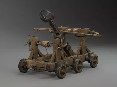 Medieval Catapult 3D model by detra40