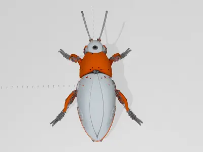 Cyberpunk Mechanical Beetle 3D Model 3D model