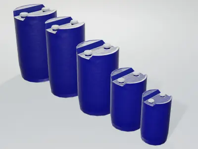 Plastic Tight Head Drum 01 Collection Low-poly 3D model