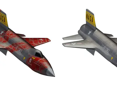 North American X15 High Detail 3D Model  Low-poly 3D model