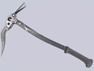 Ice axe Low-poly 3D model