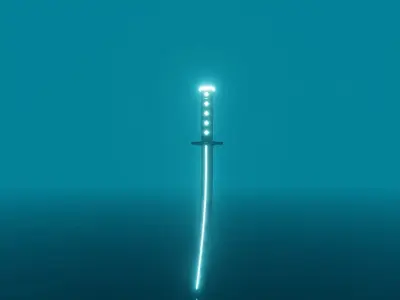 Japanese Sword - Katana  Low-poly 3D model