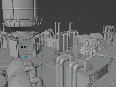 Silo Series Generator Room Free 3D model