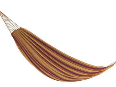 Hanging Hammock with Soft Pillows Multicolor 3D model