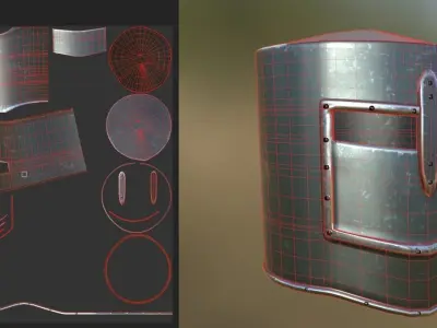 Great Helm Low-poly 3D model purchase